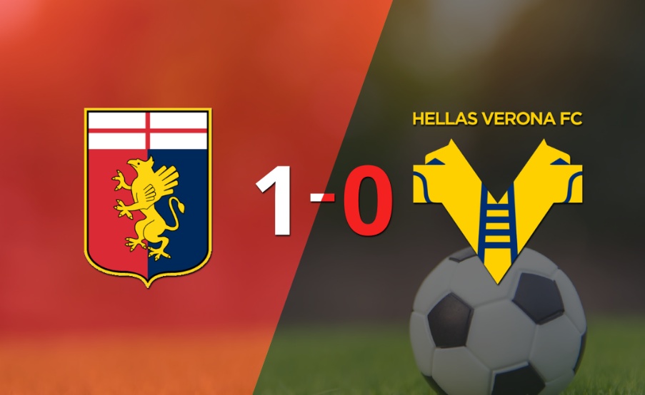 Con un solo tanto, Genoa derrotó a Hellas Verona en el estadio Luigi Ferraris