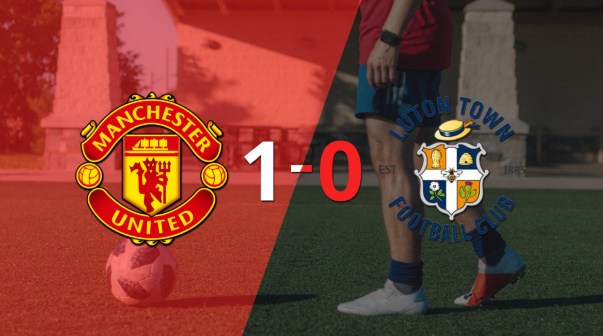 Manchester United le ganó 1-0 como local a Luton Town