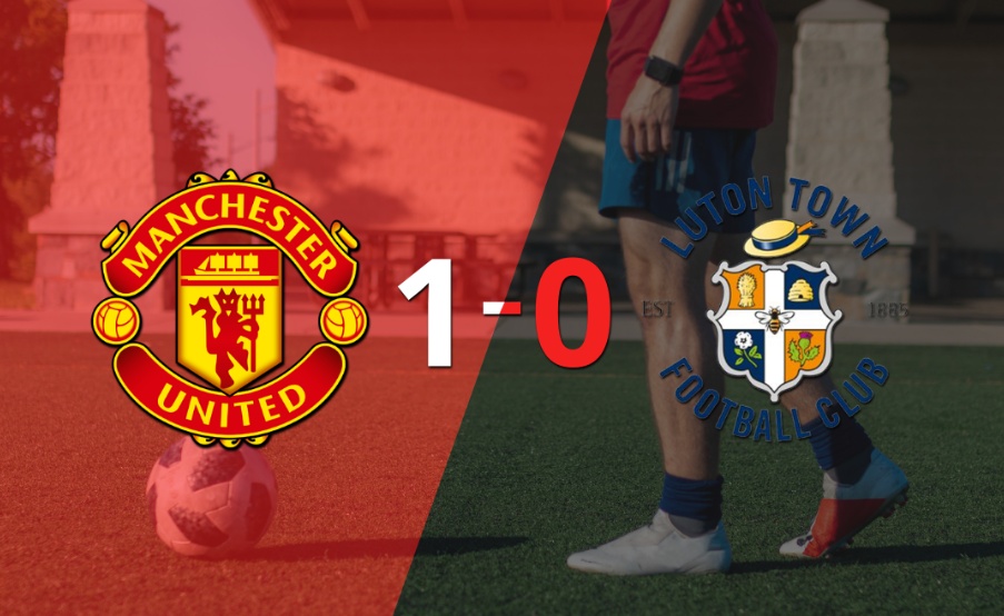 Manchester United le ganó 1-0 como local a Luton Town