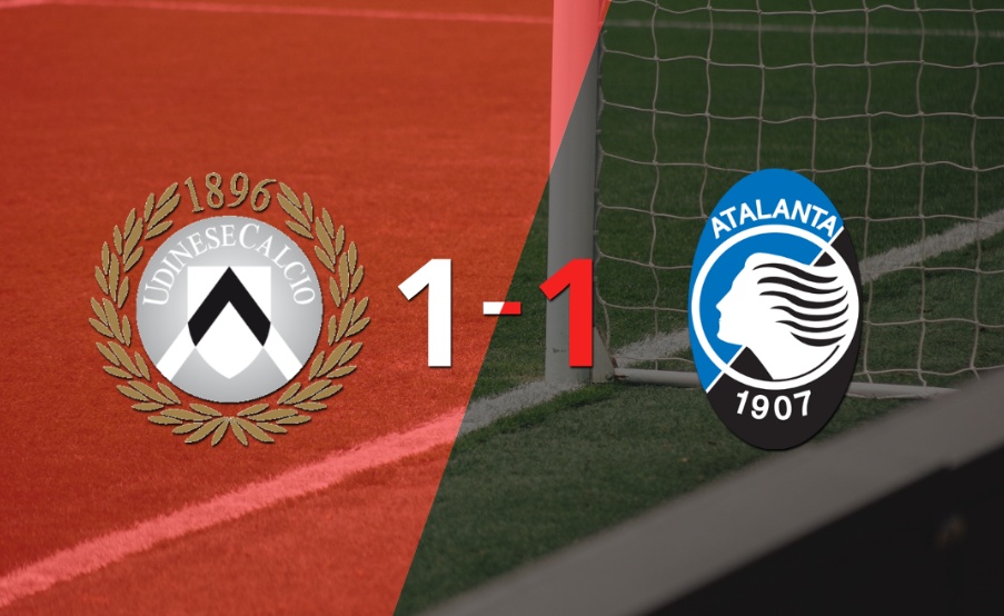 Udinese y Atalanta se reparten los puntos y empatan 1-1