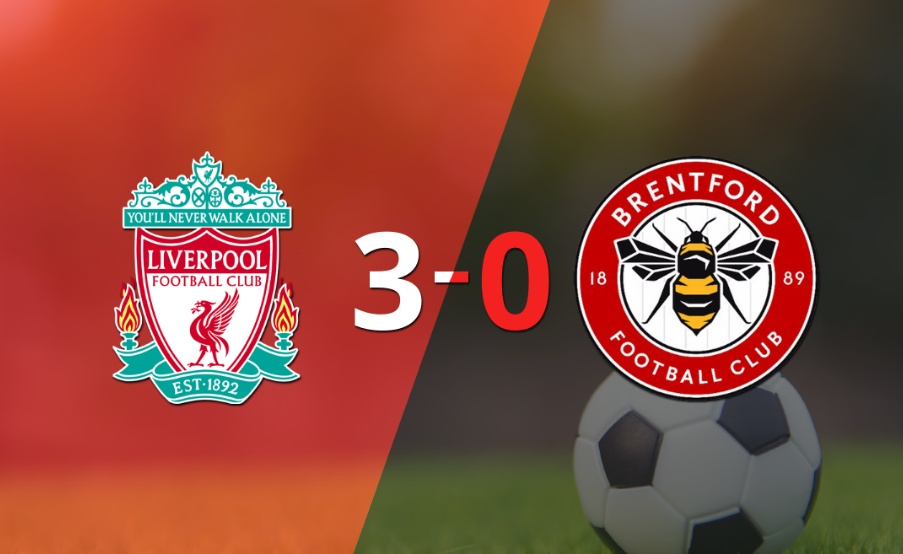 Liverpool golea 3-0 a Brentford y Mohamed Salah firma doblete