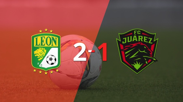 Con la mínima diferencia, León venció a FC Juárez por 2 a 1