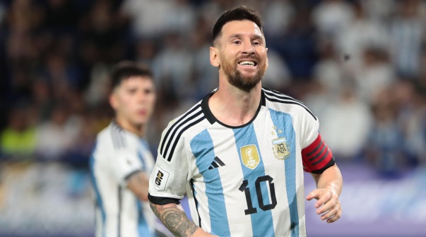 Lionel Messi, con la camiseta de la Selección Argentina
