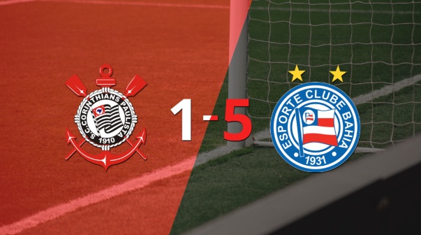 Con doblete de Thaciano, Bahia liquidó 5-1 a Corinthians