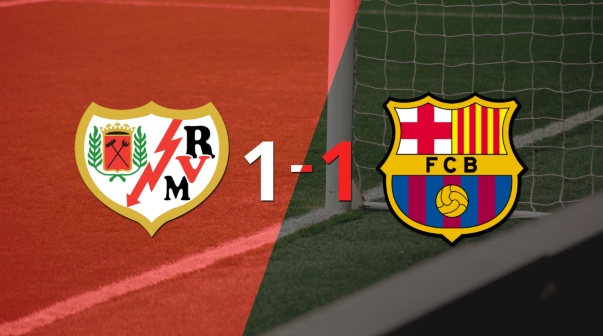 Rayo Vallecano y Barcelona se reparten los puntos y empatan 1-1