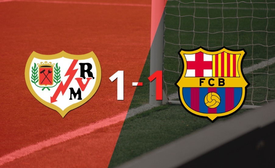 Rayo Vallecano y Barcelona se reparten los puntos y empatan 1-1