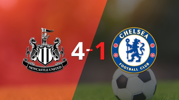 Newcastle United sentenció con goleada 4-1 a Chelsea