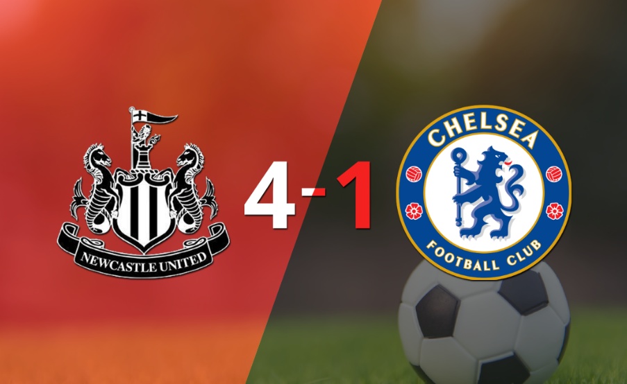 Newcastle United sentenció con goleada 4-1 a Chelsea