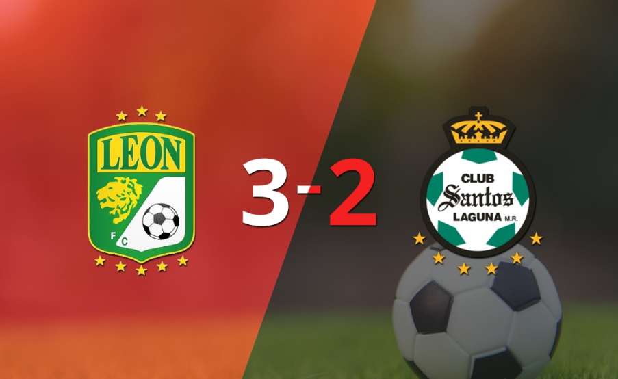 León venció 3-2 a Santos Laguna y clasificó a Cuartos de Final