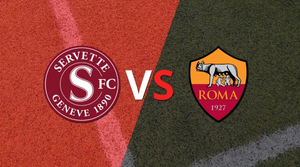 Roma vs Servette se van al descanso con un marcador 1-0