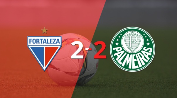 Muchos goles en el empate a 2 entre Fortaleza y Palmeiras