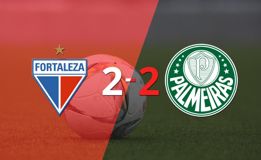 Muchos goles en el empate a 2 entre Fortaleza y Palmeiras