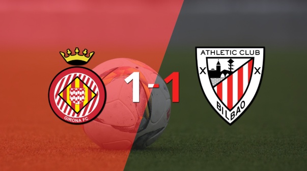 Empate a uno entre Girona y Athletic Bilbao