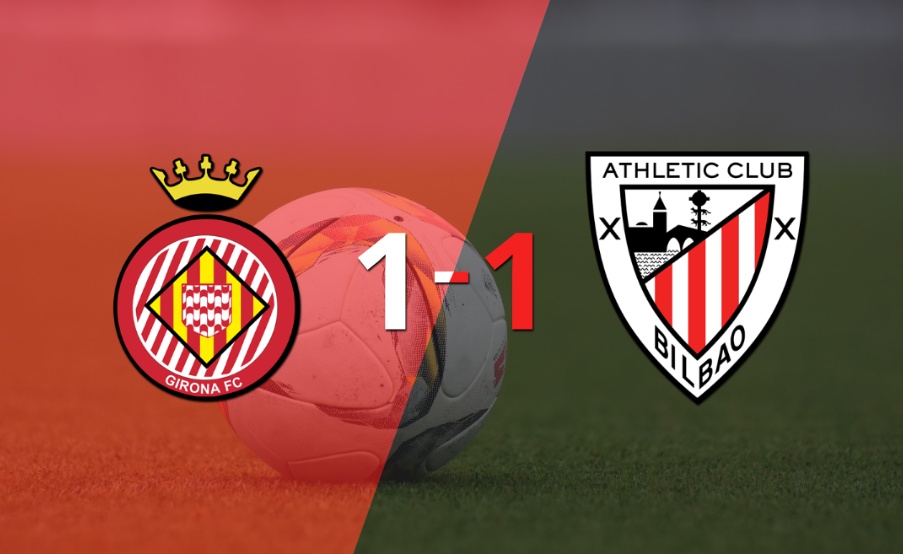 Empate a uno entre Girona y Athletic Bilbao