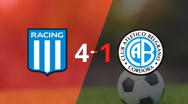 Belgrano cayó ante Racing Club con dos goles de Juan Fernando Quintero