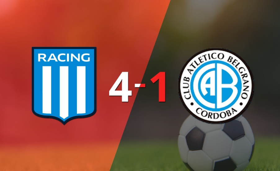 Belgrano cayó ante Racing Club con dos goles de Juan Fernando Quintero