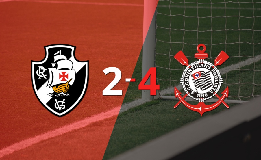 Con dos goles de Ángel Romero, Corinthians venció a Vasco da Gama