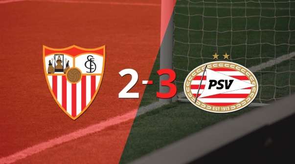 En un partido increíble, PSV le ganó a Sevilla por 3 a 2