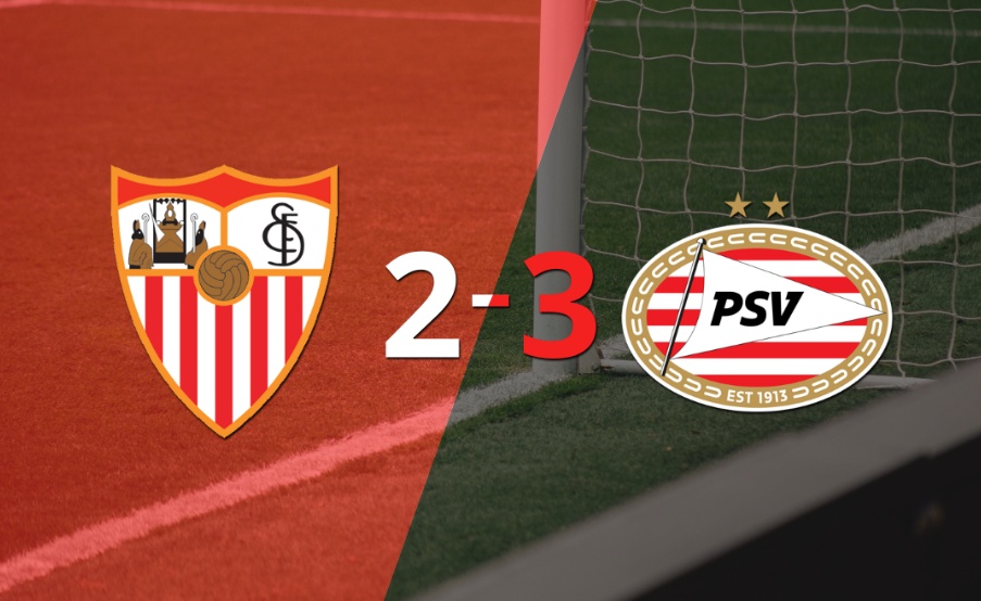 En un partido increíble, PSV le ganó a Sevilla por 3 a 2