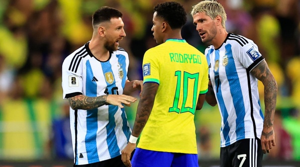 Rodrygo, contundente con Messi tras su cruce en Brasil vs. Argentina: 
