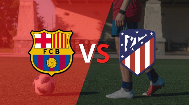 Barcelona arranca la etapa complementaria con ventaja frente a Atlético de Madrid