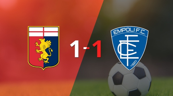 Genoa y Empoli se repartieron los puntos en un 1 a 1