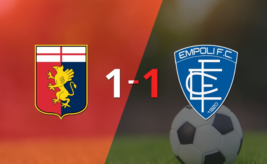 Genoa y Empoli se repartieron los puntos en un 1 a 1