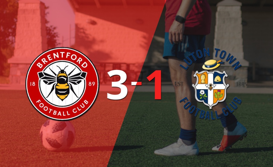 Gran victoria de Brentford sobre Luton Town por 3-1