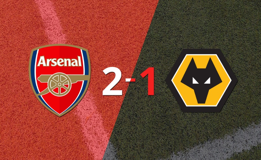 Wolverhampton no pudo en su visita a Arsenal y perdió 2 a 1