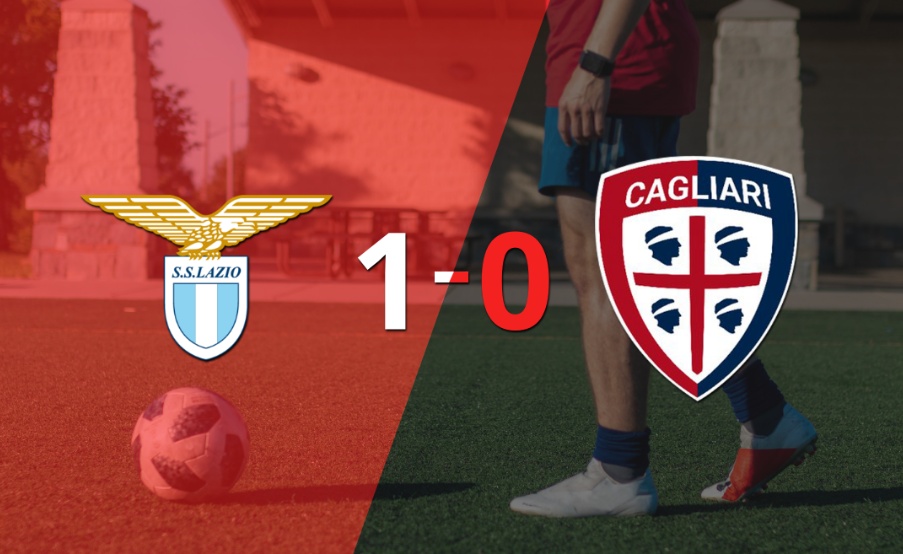 Lazio le ganó 1-0 como local a Cagliari