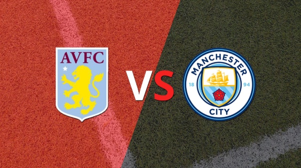 El segundo tiempo comienza sin goles entre Aston Villa y Manchester City