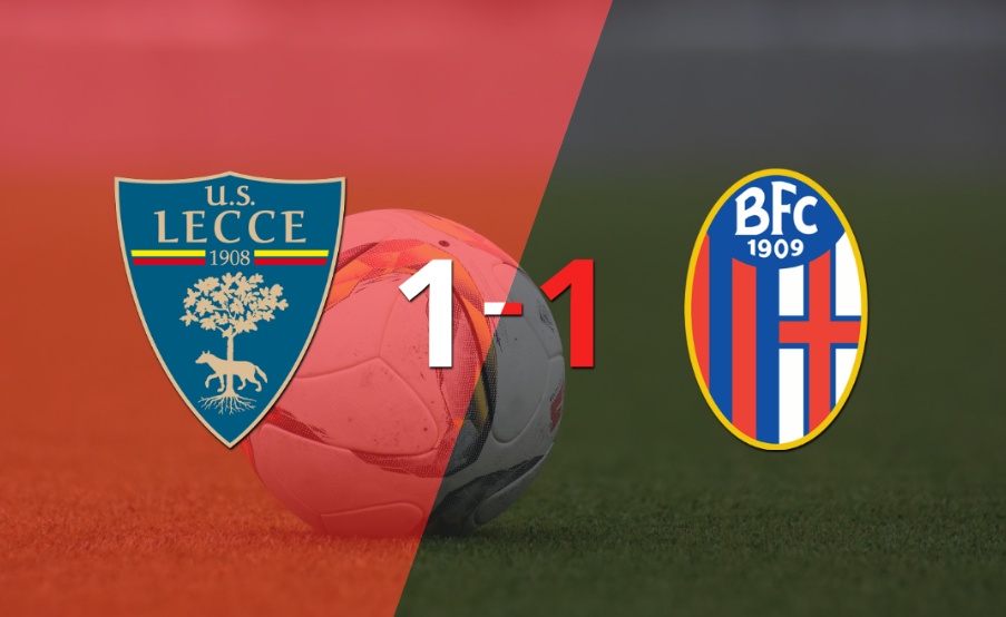Bologna logró sacar el empate a 1 gol en casa de Lecce