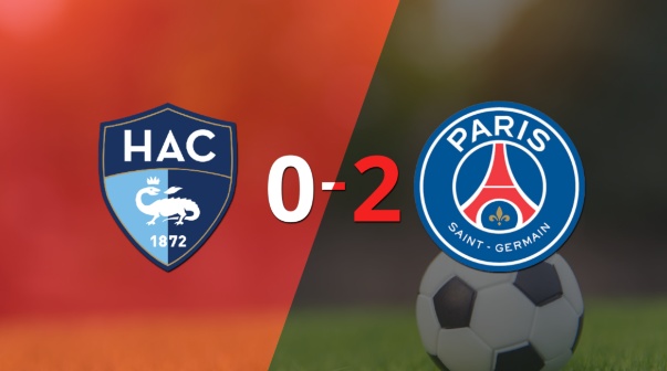 PSG, de visitante, derrotó 2-0 a Le Havre AC