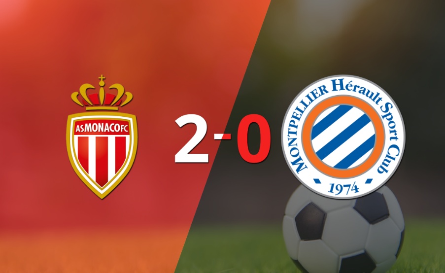 Mónaco derrotó 2-0 en casa a Montpellier