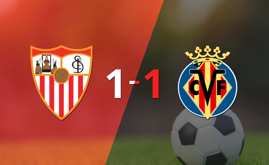 Sevilla logró sacar el empate de local frente a Villarreal