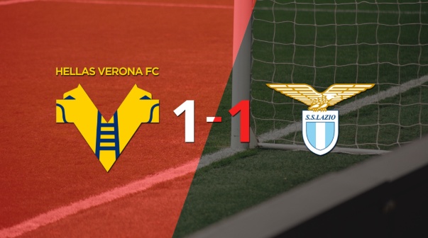 Lazio empató 1-1 en su visita a Hellas Verona