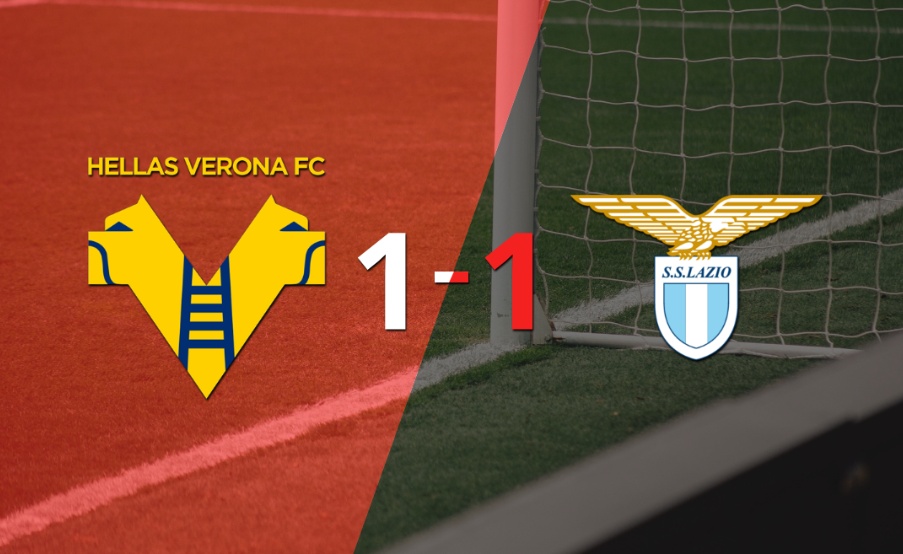 Lazio empató 1-1 en su visita a Hellas Verona