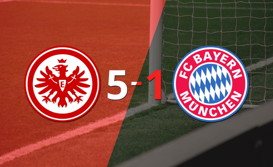 Eintracht Frankfurt derrotó sin complicaciones a Bayern Múnich con doblete de Eric Ebimbe