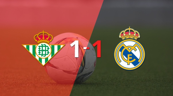 Real Madrid logró sacar el empate a 1 gol en casa de Betis