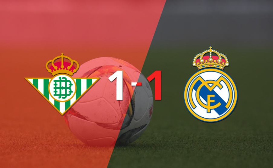 Real Madrid logró sacar el empate a 1 gol en casa de Betis