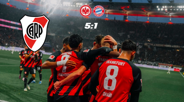 El homenaje de Frankfurt a River para burlarse del Bayern Múnich