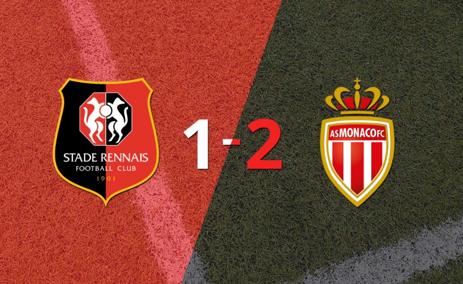 Victoria apretada de Mónaco por 2-1 sobre Stade Rennes
