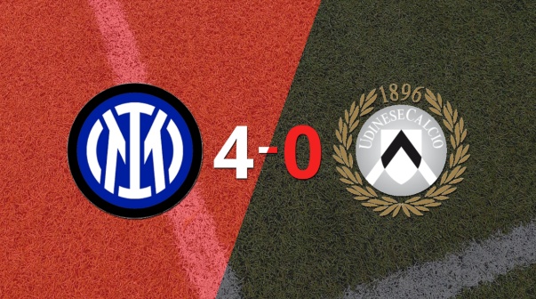 Udinese fue superado fácilmente y cayó 4-0 contra Inter