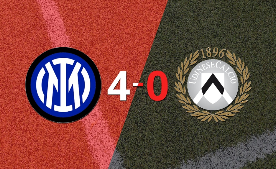 Udinese fue superado fácilmente y cayó 4-0 contra Inter