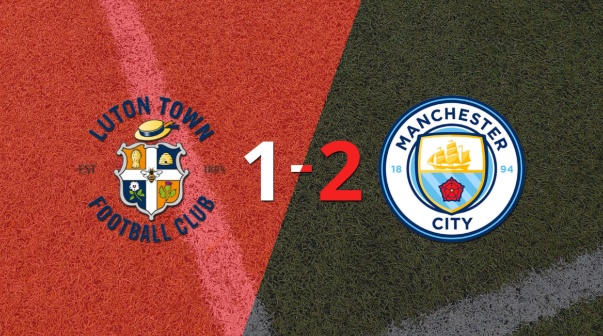 Manchester City gana de visitante 2-1 a Luton Town