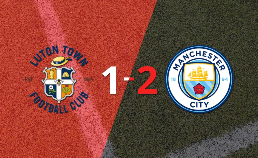 Manchester City gana de visitante 2-1 a Luton Town