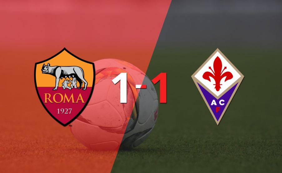 Empate a uno entre Roma y Fiorentina