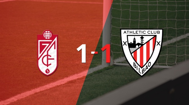 Granada y Athletic Bilbao se reparten los puntos y empatan 1-1