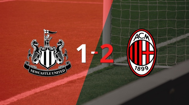 Milan superó 2-1 a Newcastle United como visitante