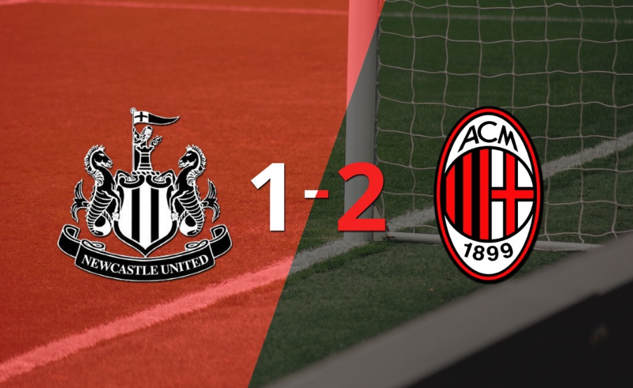 Milan superó 2-1 a Newcastle United como visitante